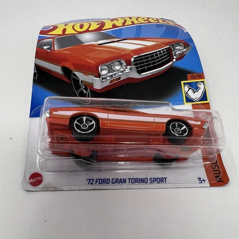 2022 Hot Wheels #250 Muscle Mania 10/10 '72 FORD GRAN TORINO SPORT Orange w/MC5s